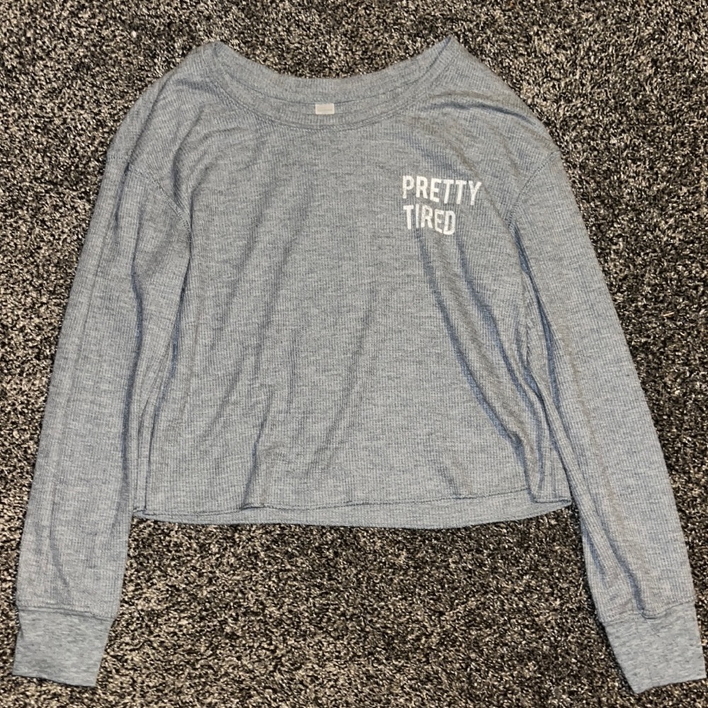 Arizona crop top long sleeve shirt, new condition, size large